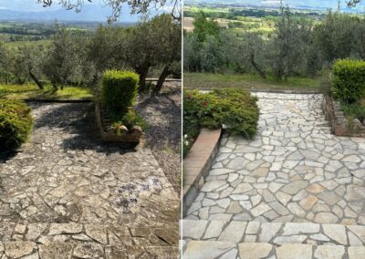 Lavaggio delle pavimentazioni e di spazi esterni per Villa a Perugia