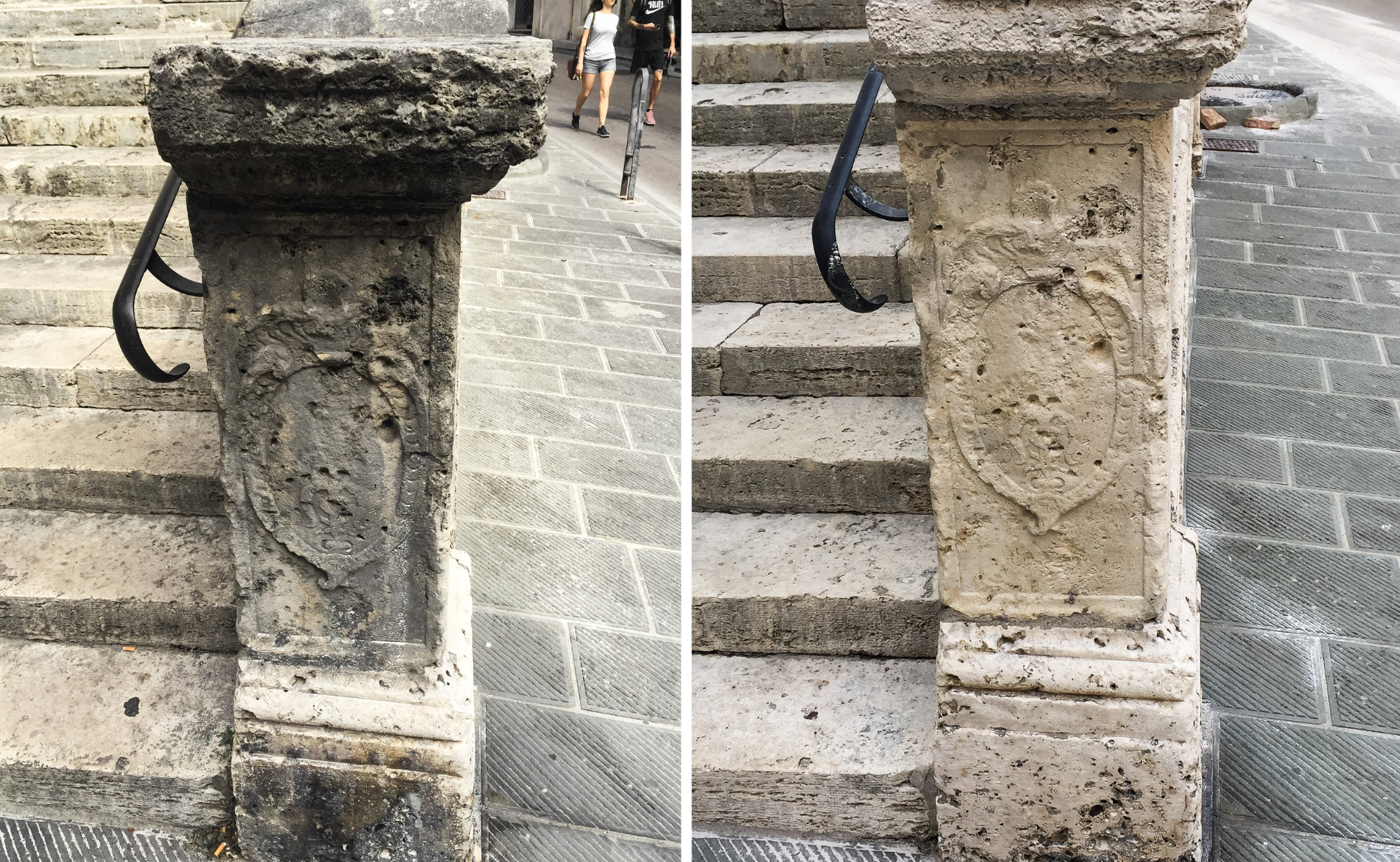 Lavaggio della facciata della Chiesa di Porta Pesa a Perugia