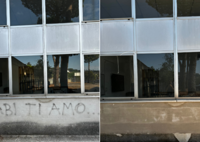 rimozione dei graffiti istituto tecnico