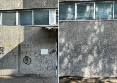 rimozione dei graffiti istituto tecnico