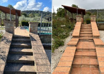 Lavaggio delle pavimentazioni e di spazi esterni per Villa a Perugia