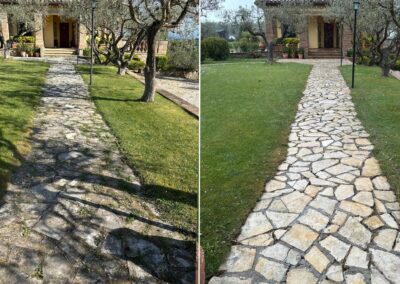 Lavaggio delle pavimentazioni e di spazi esterni per Villa a Perugia