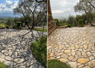 Lavaggio delle pavimentazioni e di spazi esterni per Villa a Perugia