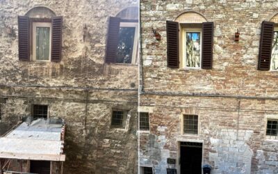 Lavaggio delle facciate di condomini: Intervento nel centro storico di Perugia
