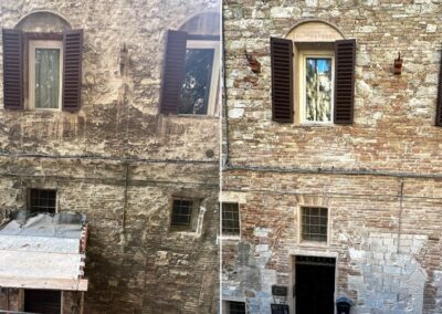 Lavaggio delle facciate di condomini