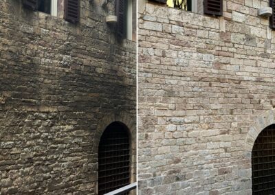 Lavaggio delle facciate di condomini