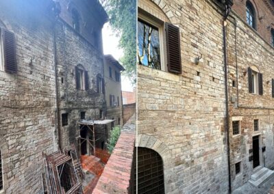 Lavaggio delle facciate di condomini