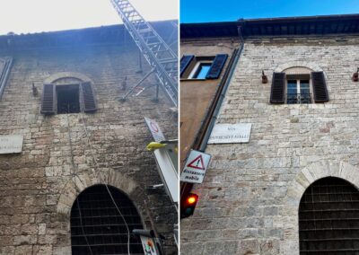 Lavaggio delle facciate di condomini