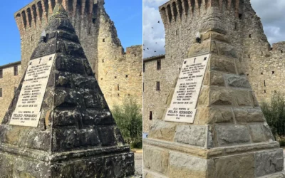 Lavaggio di statue e monumenti ad Assisi: il recupero del Cippo di San Gregorio